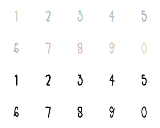 [LINE絵文字]0-9 by maliixaunaunの画像一覧