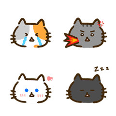 [LINE絵文字] Full cats emojiの画像