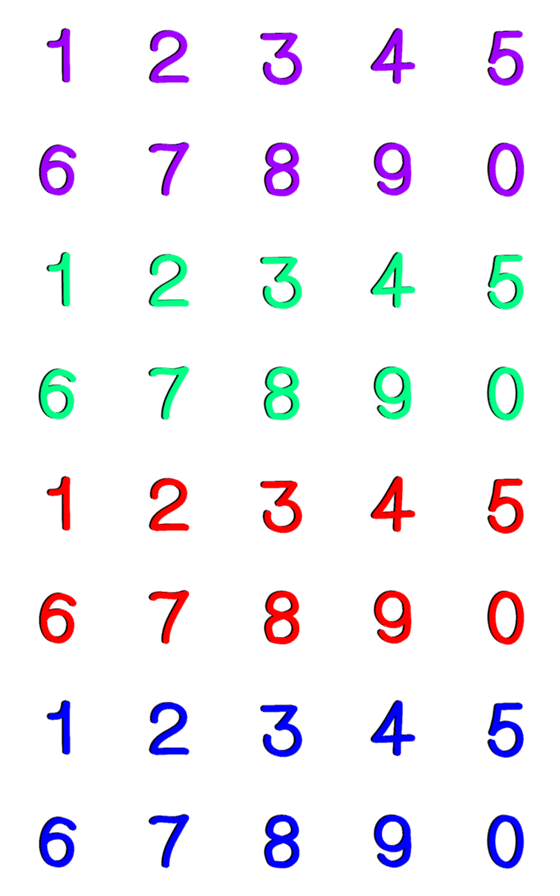 [LINE絵文字]Number 0-9 (1.5)の画像一覧