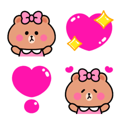 [LINE絵文字] 動かない♡ぷにぷにチョコ♡の画像