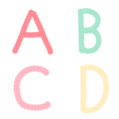 [LINE絵文字] Alphabet English PukPui ver.Pastel Colorの画像