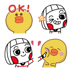 [LINE絵文字] Ms Big X Sally Animated emojiの画像