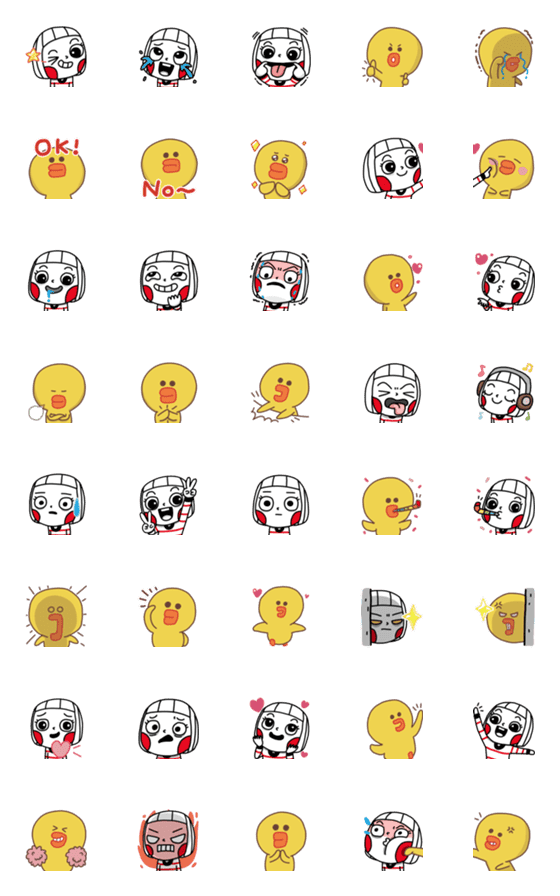 [LINE絵文字]Ms Big X Sally Animated emojiの画像一覧