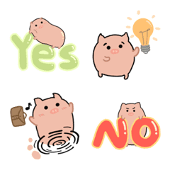 [LINE絵文字] Piggy office 2の画像