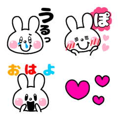 [LINE絵文字] うさぎと元気に絵文字♥の画像