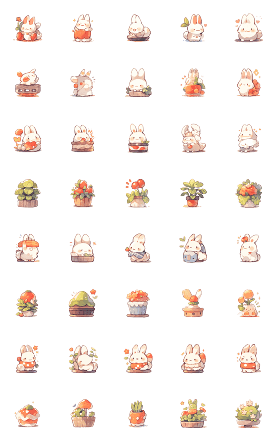 [LINE絵文字]Ai Mushroom Bunny 0w0 P1の画像一覧