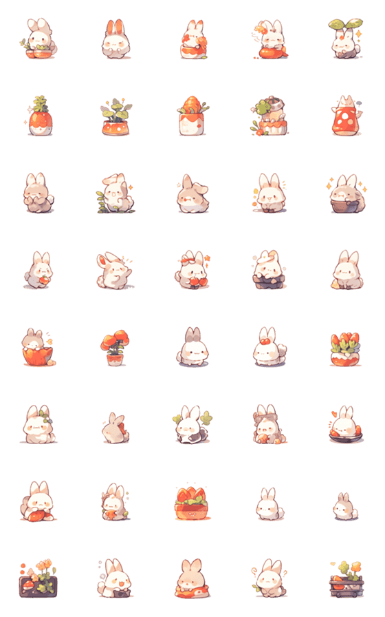 [LINE絵文字]Ai Mushroom Bunny 0w0 P2の画像一覧