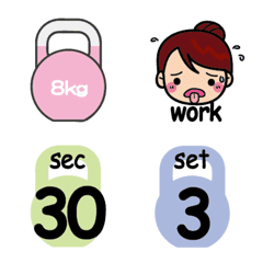 [LINE絵文字] Kettlebell Workout 01の画像