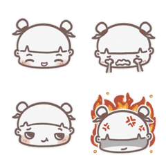 [LINE絵文字] I love Double Buns！の画像