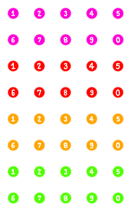 [LINE絵文字]one-zero numbersの画像一覧
