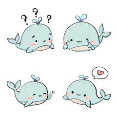 [LINE絵文字] cute whale : by oyosunanの画像