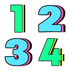 [LINE絵文字] Numbers emoji big colorfulの画像