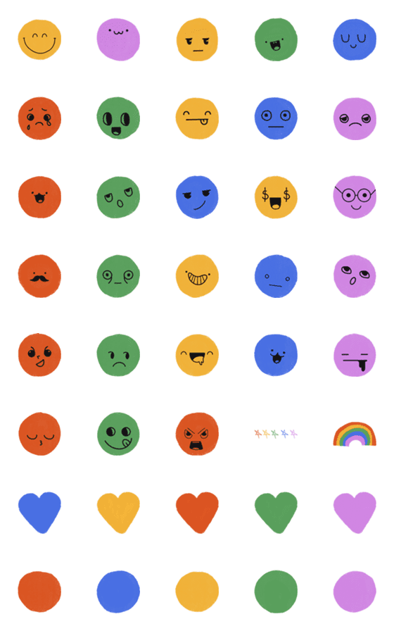 [LINE絵文字]Emotional emoji setの画像一覧