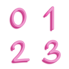 [LINE絵文字] Number pink 3dの画像