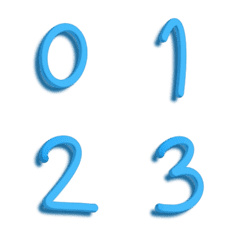 [LINE絵文字] Number blue 3dの画像