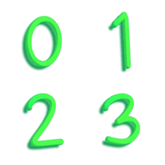 [LINE絵文字] Number green 3dの画像