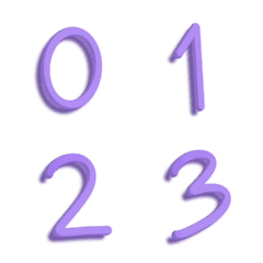 [LINE絵文字] Number purple 3dの画像