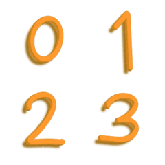 [LINE絵文字] Number orange 3dの画像