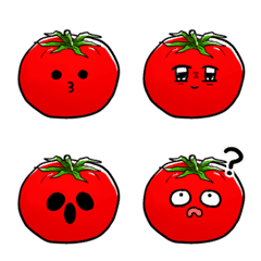 [LINE絵文字] トマトの表情(絵文字)の画像
