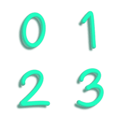 [LINE絵文字] Number mint 3dの画像