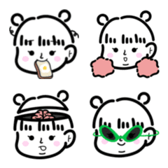 [LINE絵文字] Double chin girl-emoji(revised version)の画像