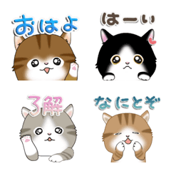 [LINE絵文字] ちびニャンず♡動く絵文字の画像