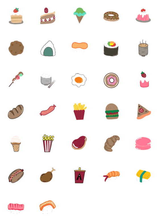 [LINE絵文字]My foods emojiの画像一覧