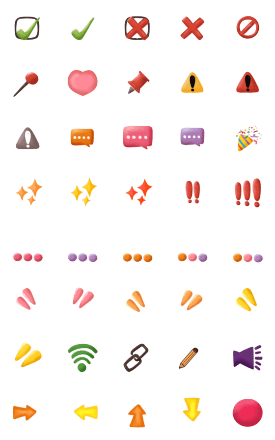 [LINE絵文字]Includes useful basic iconsの画像一覧