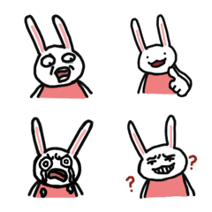 [LINE絵文字] Penguin ＆ Rabbit- ミームバニー絵文字の画像