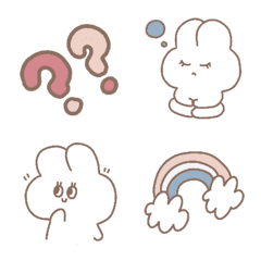 [LINE絵文字] Emoji Rabbit cute *の画像