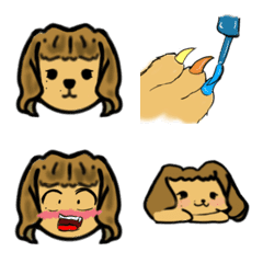 [LINE絵文字] golden haired dogの画像