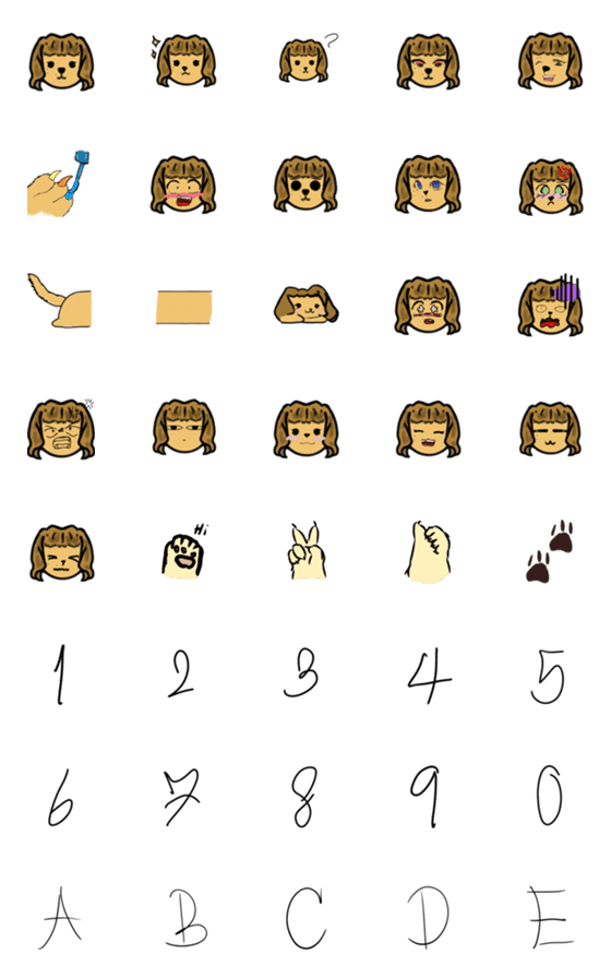 [LINE絵文字]golden haired dogの画像一覧