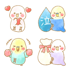 [LINE絵文字] mofumofu budgerigarの画像