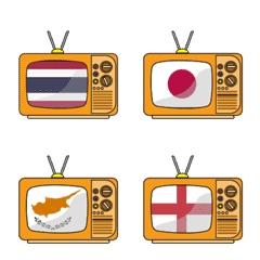 [LINE絵文字] Country Flag on tv Dookdikの画像