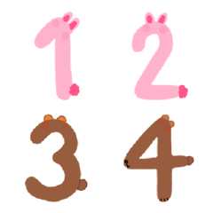 [LINE絵文字] Bunny and Bear numbersの画像