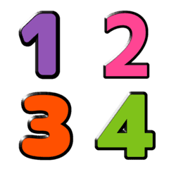 [LINE絵文字] Numbers emoji big colorの画像