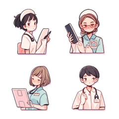 [LINE絵文字] anime stickers-medical staffの画像