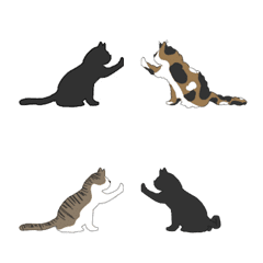 [LINE絵文字] 可愛い4匹の猫さんの絵文字の画像