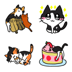 [LINE絵文字] 三毛猫と愉快な日常の画像