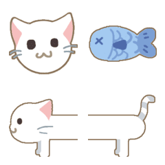 [LINE絵文字] Crazy White catの画像