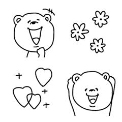 [LINE絵文字] ＊simple bear⭐︎⭐︎の画像