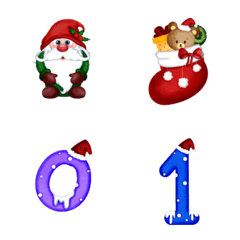 [LINE絵文字] Number Christmas dayの画像