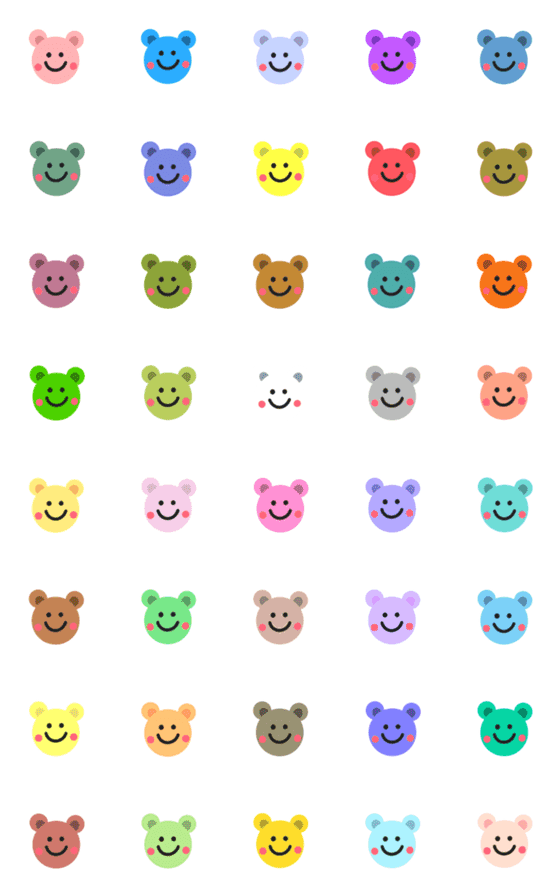 [LINE絵文字]colorful bears！！の画像一覧