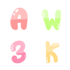 [LINE絵文字] colorful english lettersの画像