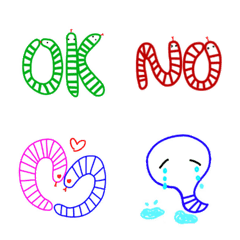 [LINE絵文字] Cute Snakeの画像