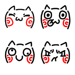 [LINE絵文字] Big headed cat (emoji stickers)の画像