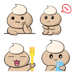 [LINE絵文字] Cream Puff Emoji Stickersの画像