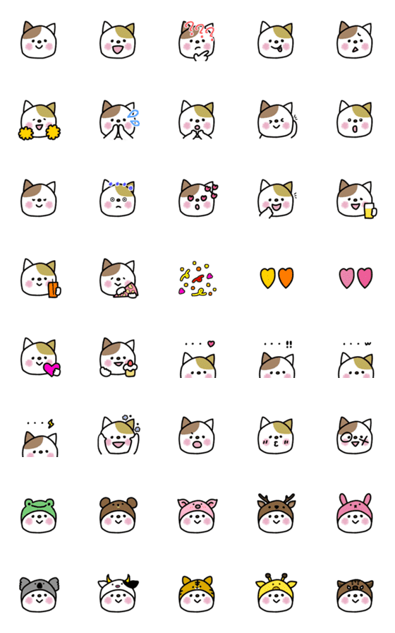 [LINE絵文字]毎日使える可愛い猫の画像一覧