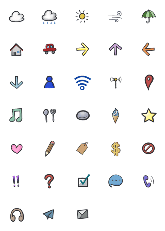 [LINE絵文字]Icons for daily useの画像一覧