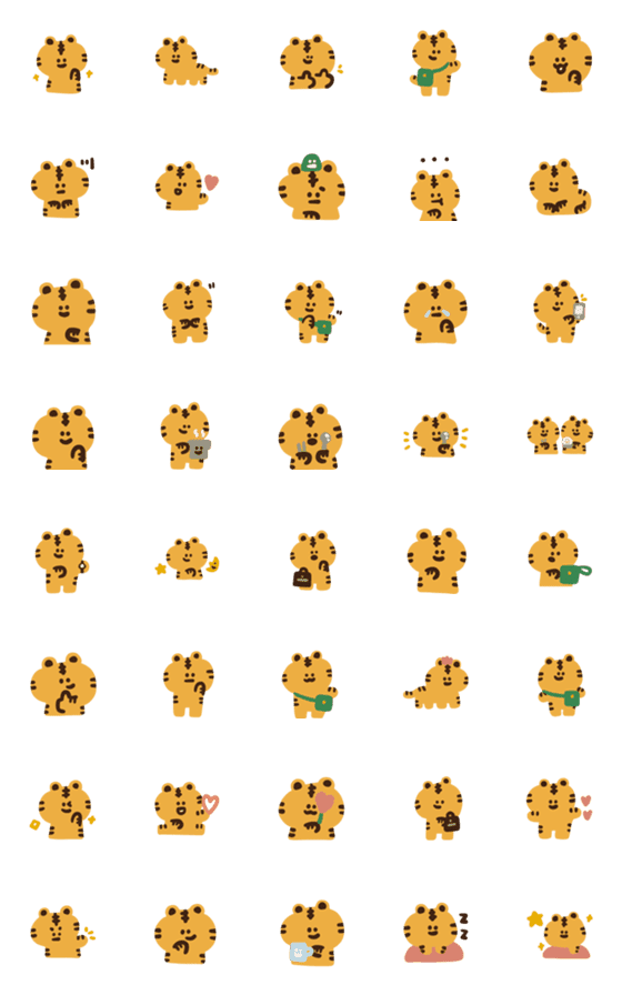 [LINE絵文字]Tiger in the 12 zodiac signsの画像一覧